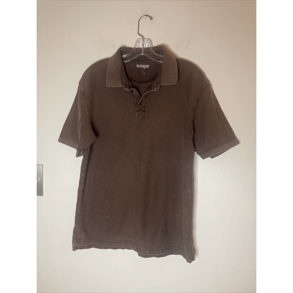RedHead Bass Pro Mens Polo Shirt Brown Red head Cotton Short Sleeves Size L